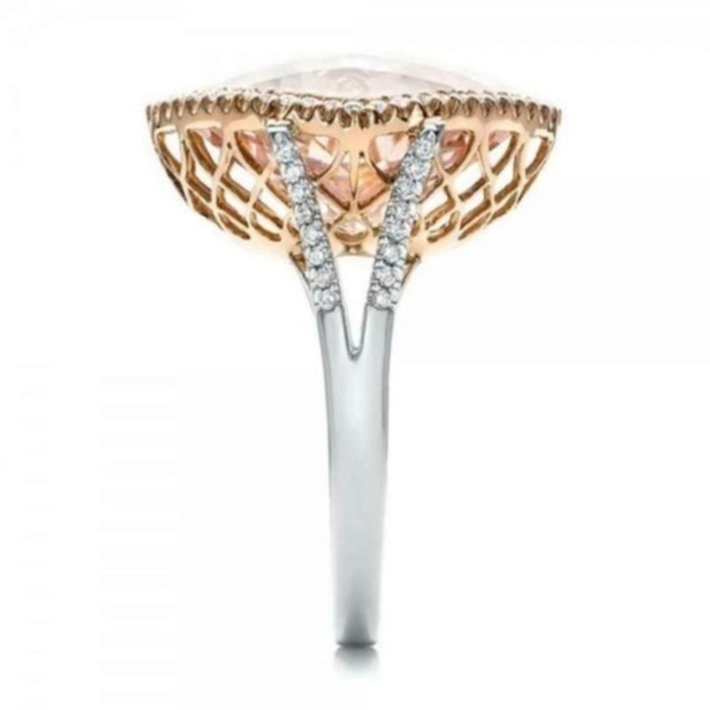 New  925 Silver Champagne Topaz Ring - Picture 3 of 5